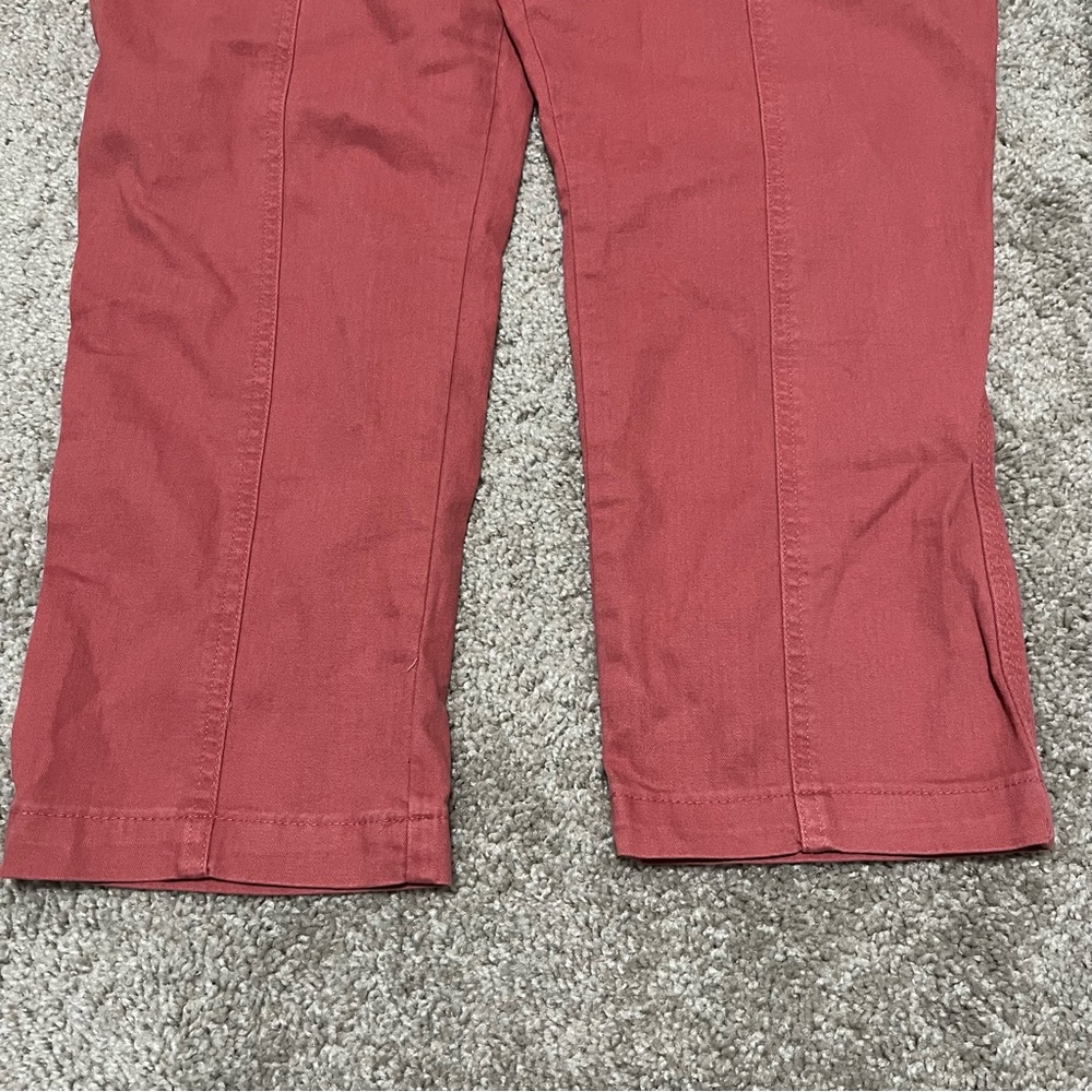 NWT Lee Size 16 medium women’s mauve cinnamon pink straight leg cropped pant - Picture 11 of 12